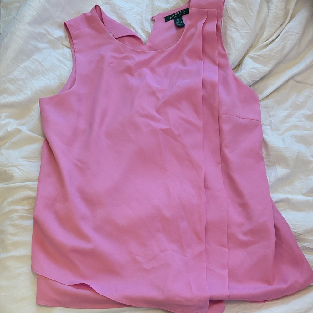Lauren Ralph Lauren Pink Asymmetrical Blouse